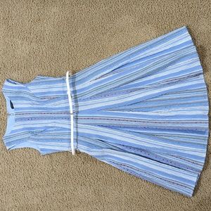 Blue striped Tommy Hilfiger dress, belted, size 2
